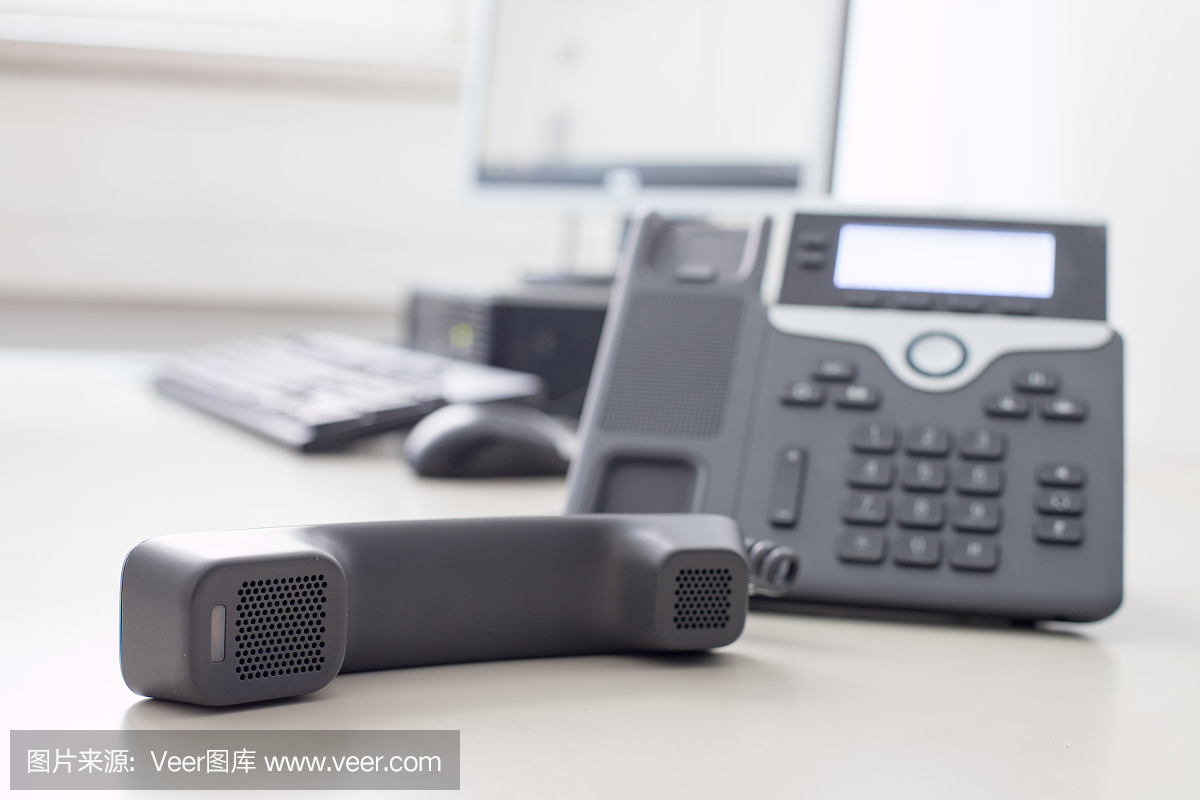 经典黑色办公室电话,客户支持